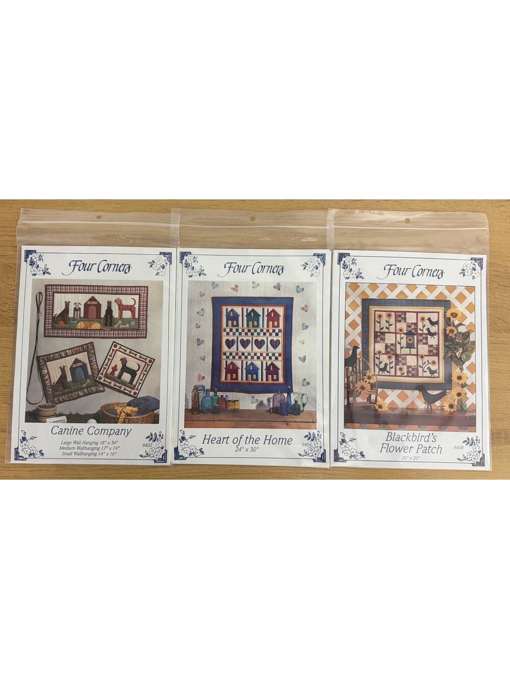 Vintage Four Corners Lot of 3 Quilt Patterns From the 90's